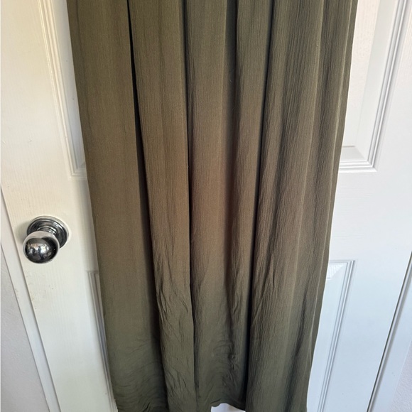 DU JOUR Crochet Olive Maxi Dress - Picture 6 of 11